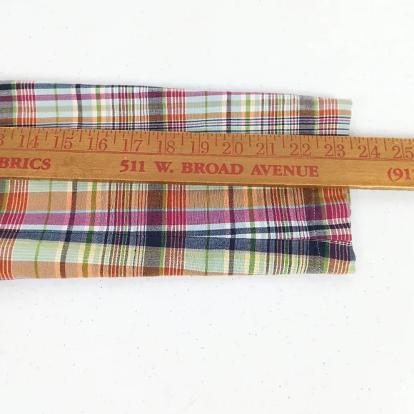 Talbots Blazer Size 10 Y2K Madras Plaid Button Up Pockets Cotton Flax Preppy - Picture 12 of 14